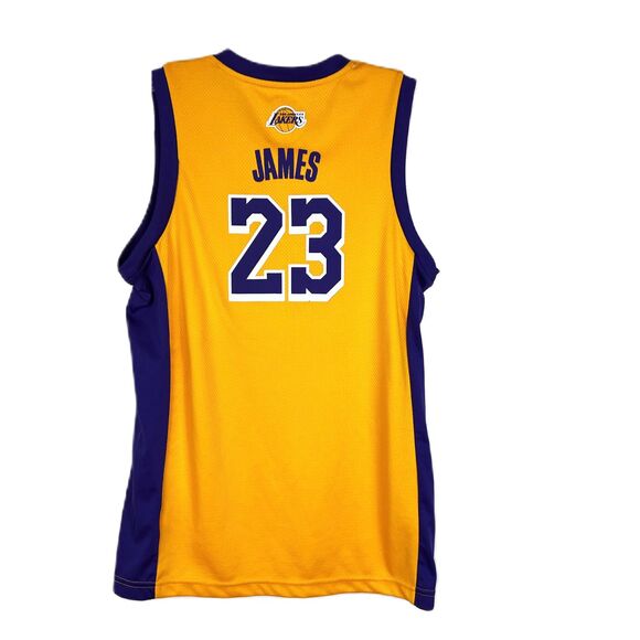 Los Angeles Lakers Jersey Youth Large Gold Purple NBA Basketball TX3 Lebron 23 - Picture 2 of 12